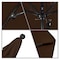 California Umbrella 9' Black Aluminum Market Patio Umbrella, Olefin Teak 194061335680 - alternate 2